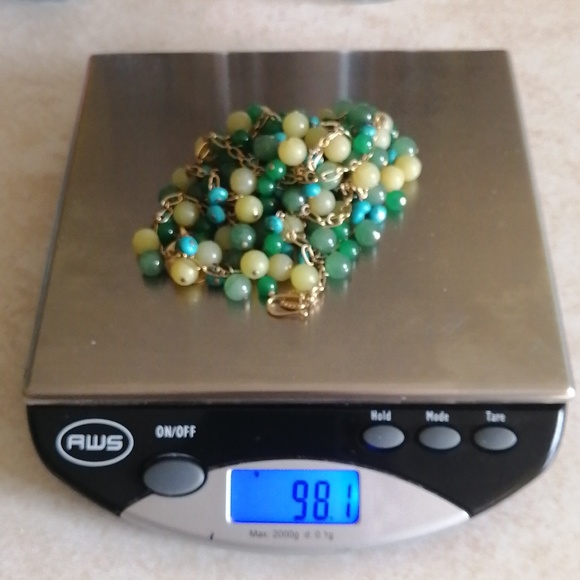 Stella&Dot Copa Semi-precious Stones Beaded Goldtone Chain Necklace - Picture 9 of 10